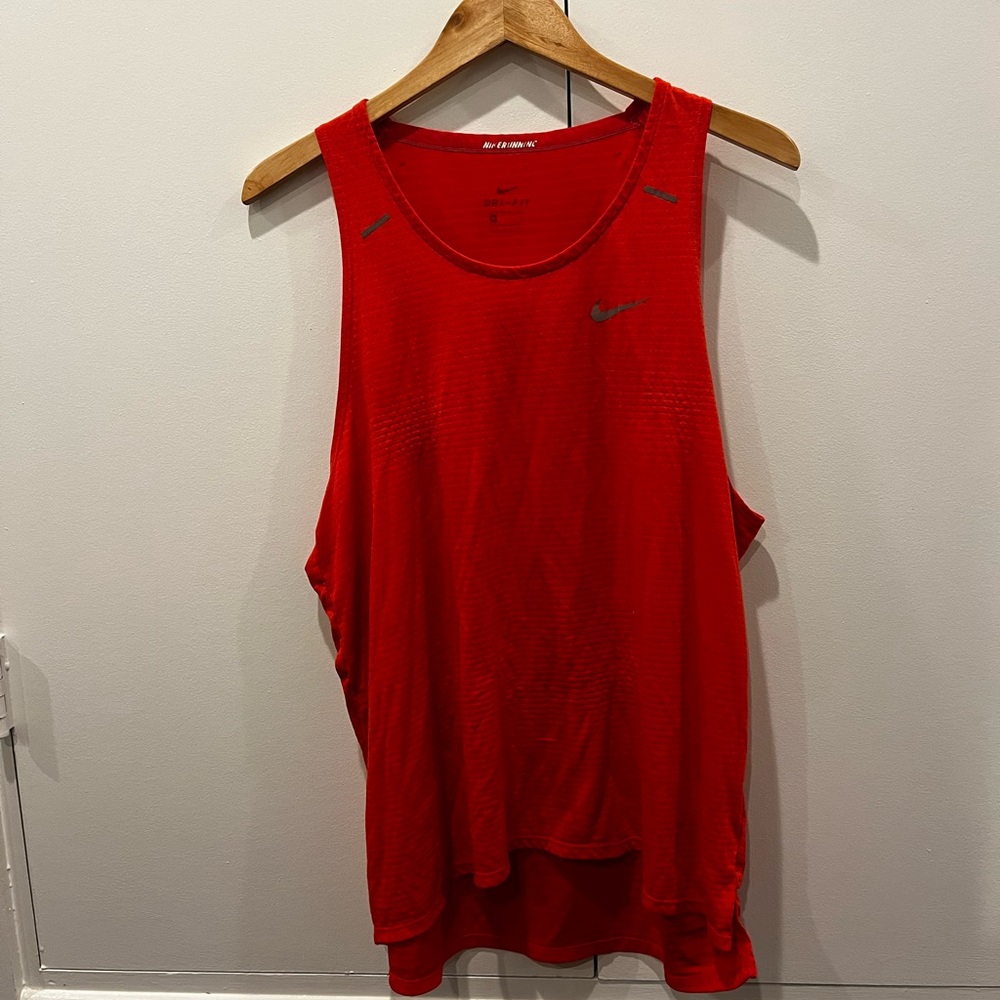 Red Nike Dri fit running tank top size XL